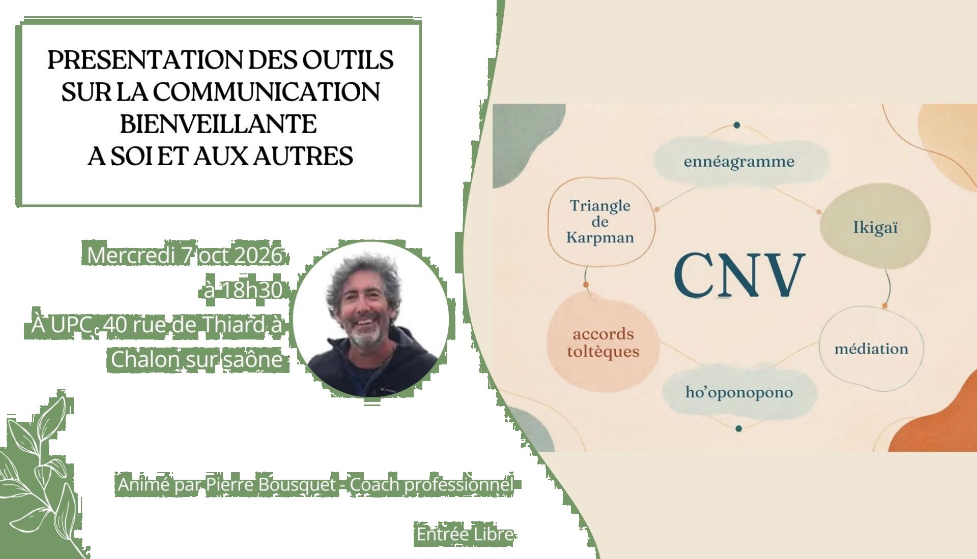 Conférence – Outils pour la communication bienveillante à soi et aux autres